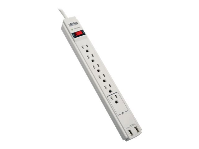 6OUT SURGE PROTECTOR 990 J 15A GRAY 6FT